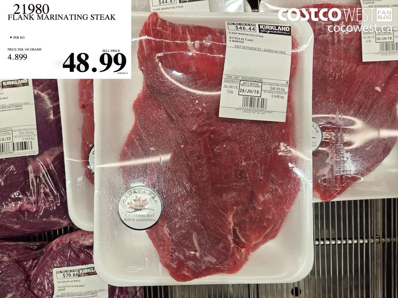 21980 FLANK MARINATING STEAK $48.99