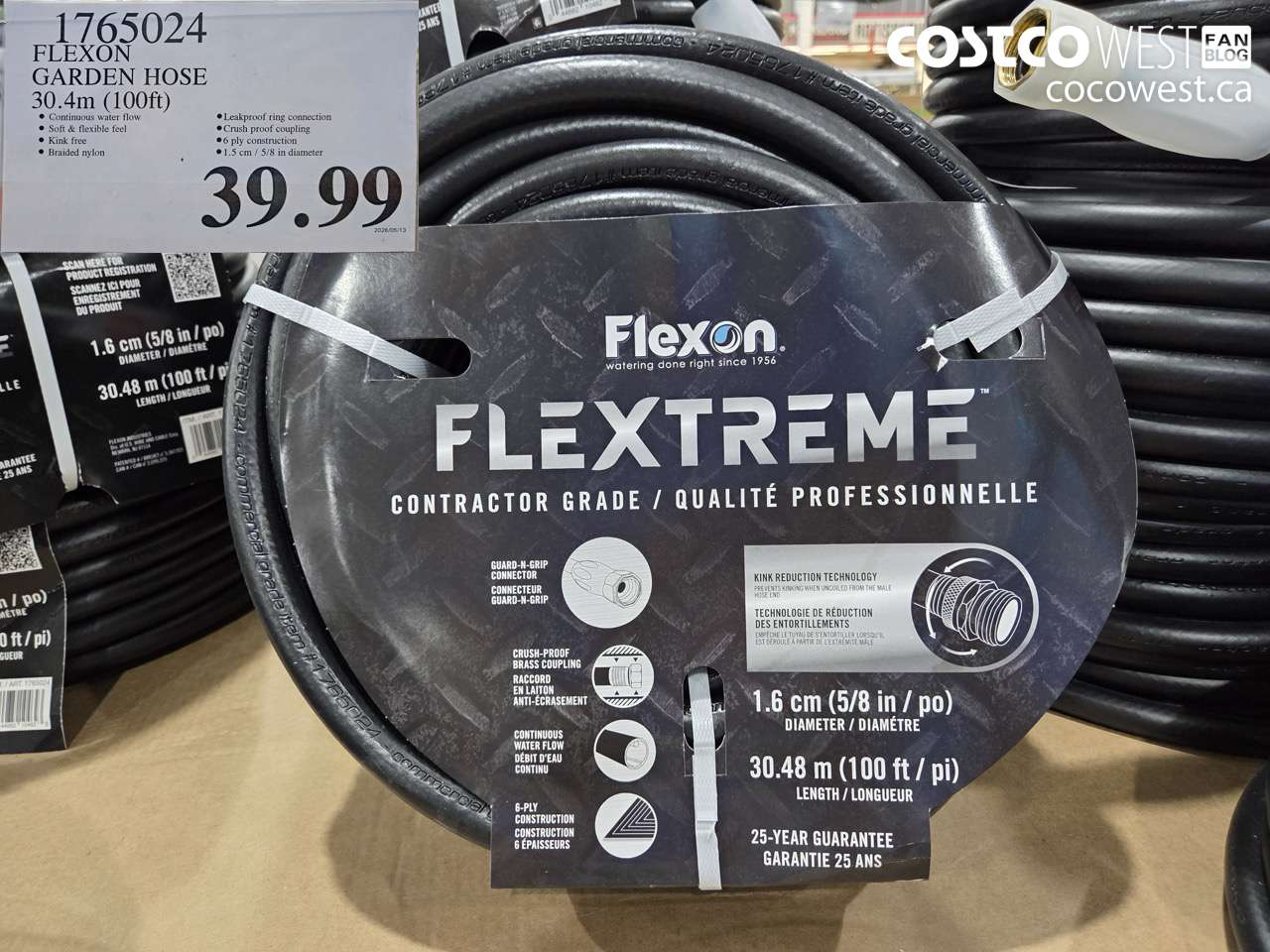 1765024 FLEXON GARDEN HOSE 30.4M (100FT) $39.99