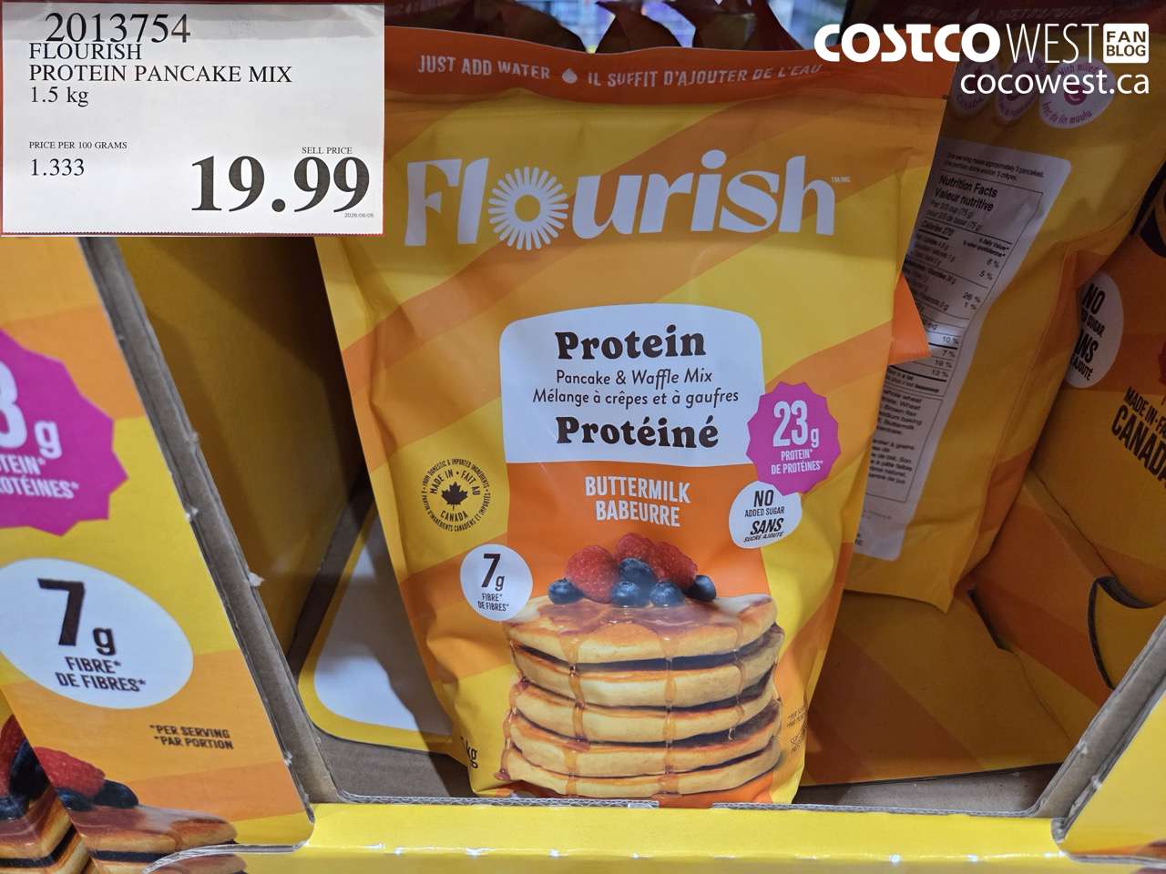 2013754 FLOURISH PROTEIN PANCAKE MIX 1.5 KG $19.99