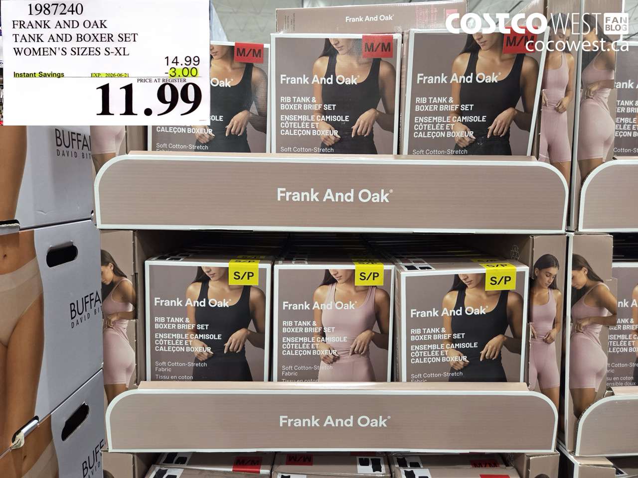 1987240 FRANK AND OAK TANK AND BOXER SET WOMEN'S SIZES S-XL ($3.00 INSTANT SAVINGS EXPIRES ON 2026-06-21) $11.99