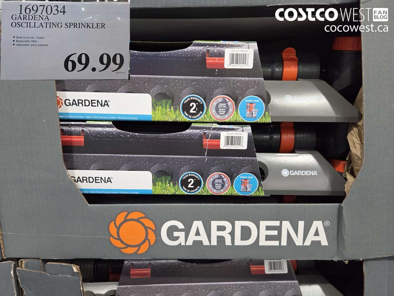 1697034 GARDENA OSCILLATING SPRINKLER $69.99