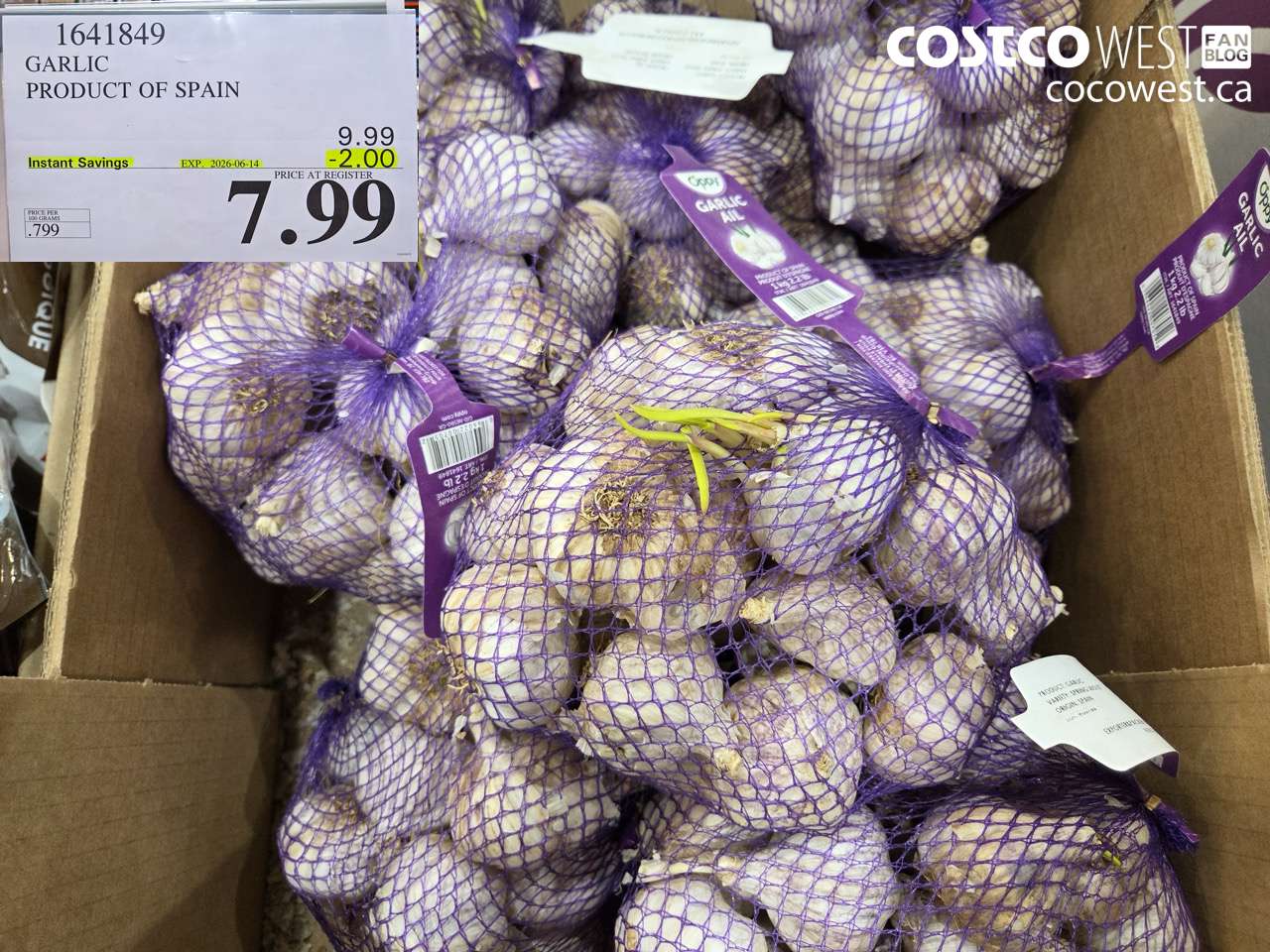 1641849 GARLIC PRODUCT OF SPAIN ($2.00 INSTANT SAVINGS EXPIRES ON 2026-06-14) $7.99