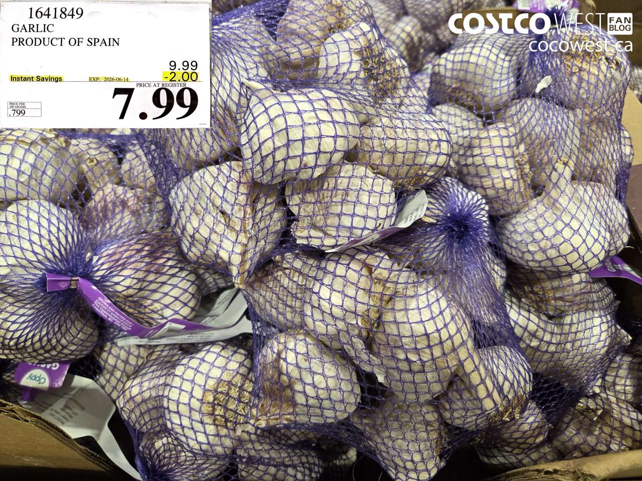 1641849 GARLIC PRODUCT OF SPAIN ($2.00 INSTANT SAVINGS EXPIRES ON 2026-06-14) $7.99