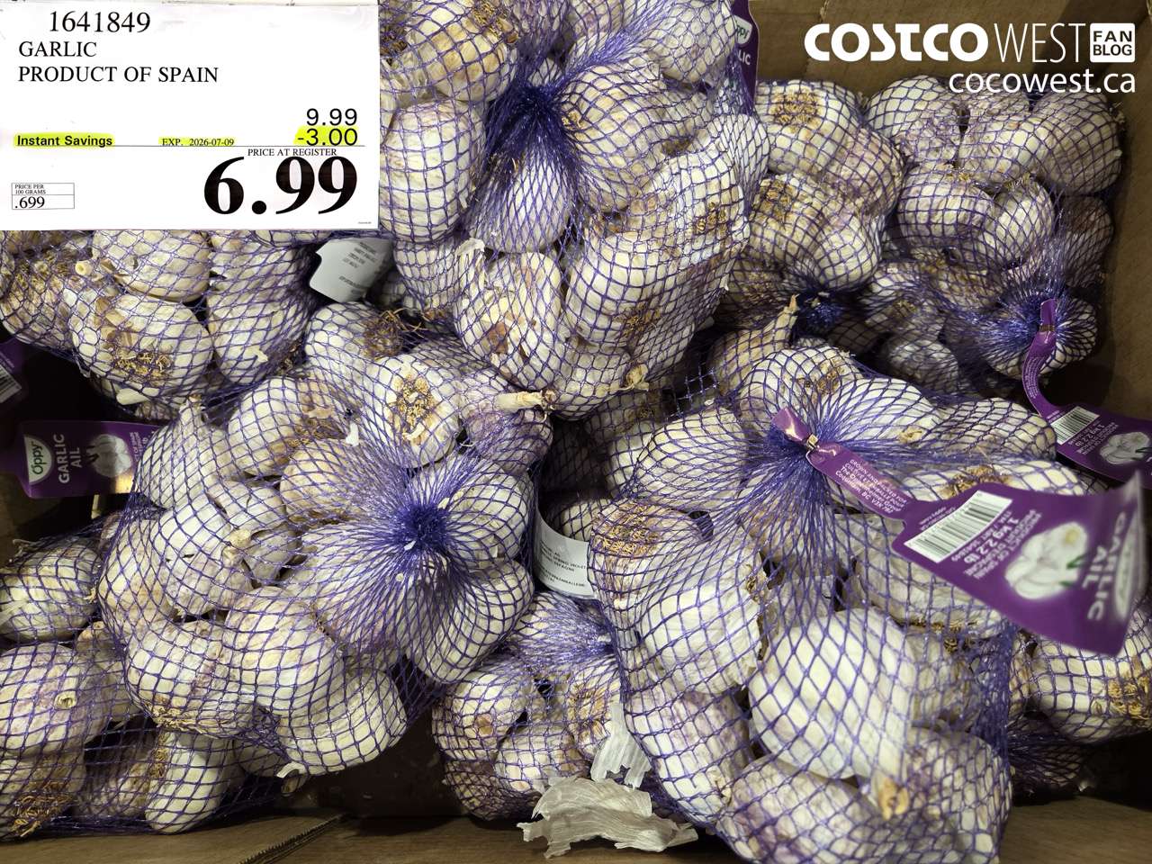 1641849 GARLIC PRODUCT OF SPAIN ($3.00 INSTANT SAVINGS EXPIRES ON 2026-07-09) $6.99