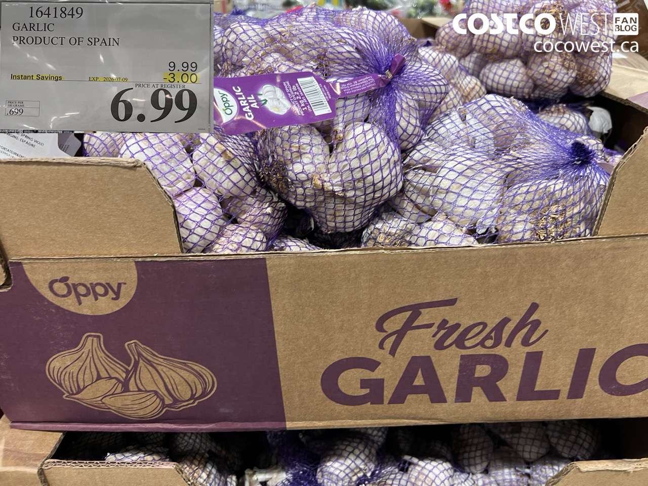 1641849 GARLIC PRODUCT OF SPAIN ($3.00 INSTANT SAVINGS EXPIRES ON 2026-07-09) $6.99