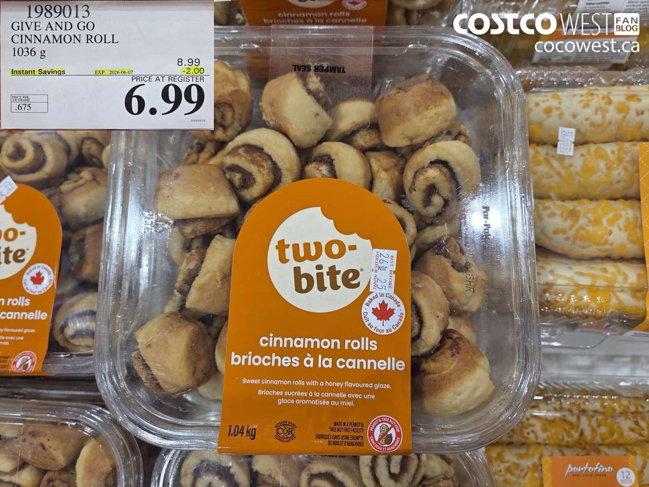 1989013 GIVE AND GO CINNAMON ROLL 1036 G ($2.00 INSTANT SAVINGS EXPIRES ON 2026-06-07) $6.99