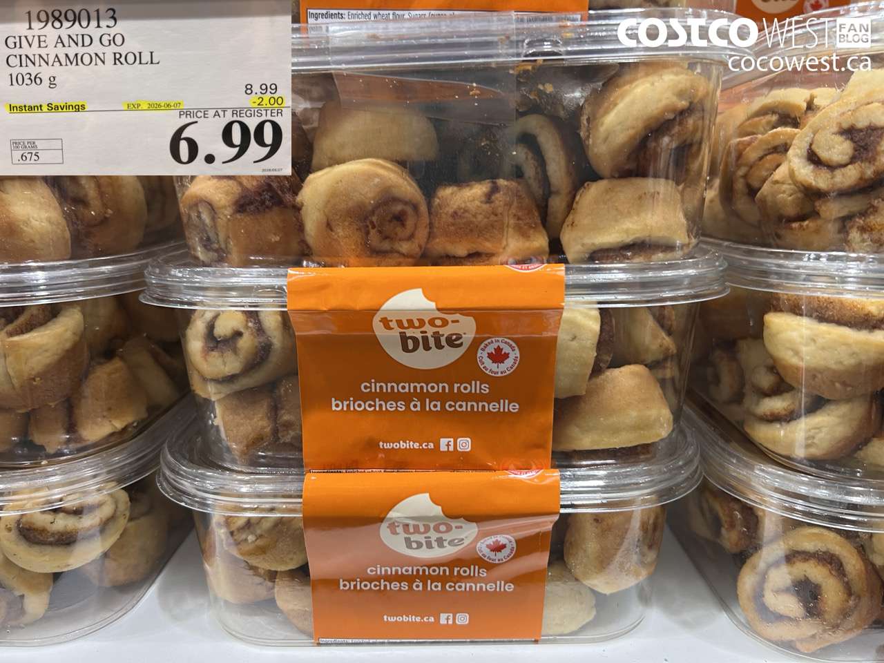 1989013 GIVE AND GO CINNAMON ROLL 1036 G ($2.00 INSTANT SAVINGS EXPIRES ON 2026-06-07) $6.99