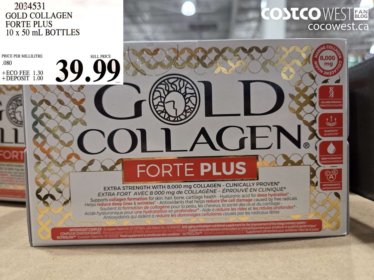 2034531 GOLD COLLAGEN FORTE PLUS 10 X 50 ML BOTTLES $39.99