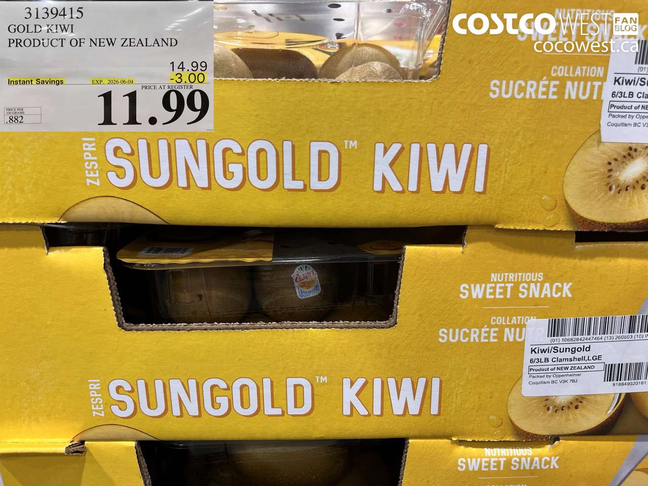 3139415 GOLD KIWI PRODUCT OF NEW ZEALAND ($3.00 INSTANT SAVINGS EXPIRES ON 2026-06-04) $11.99