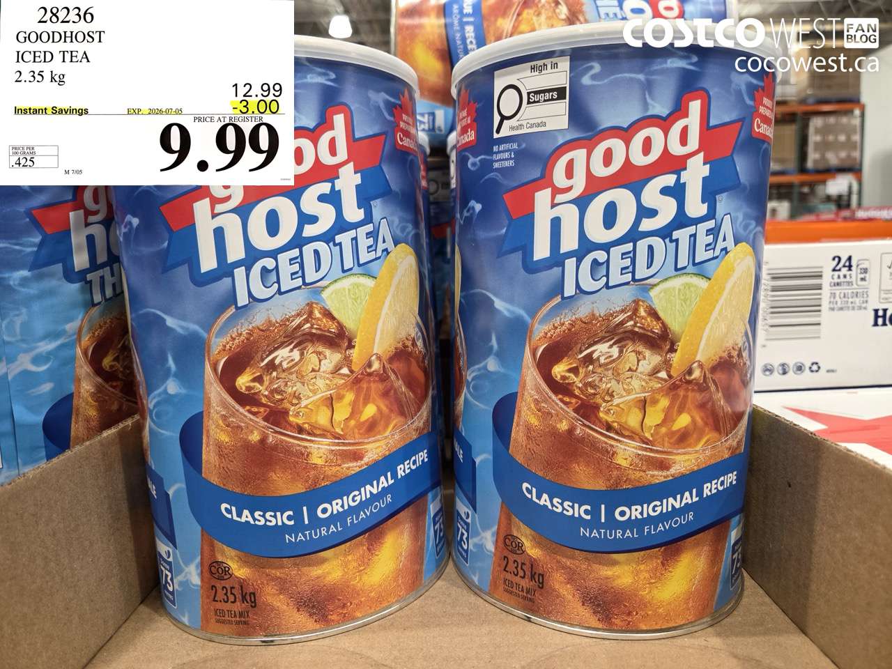28236 GOODHOST ICED TEA 2.35 KG ($3.00 INSTANT SAVINGS EXPIRES ON 2026-07-05) $9.99