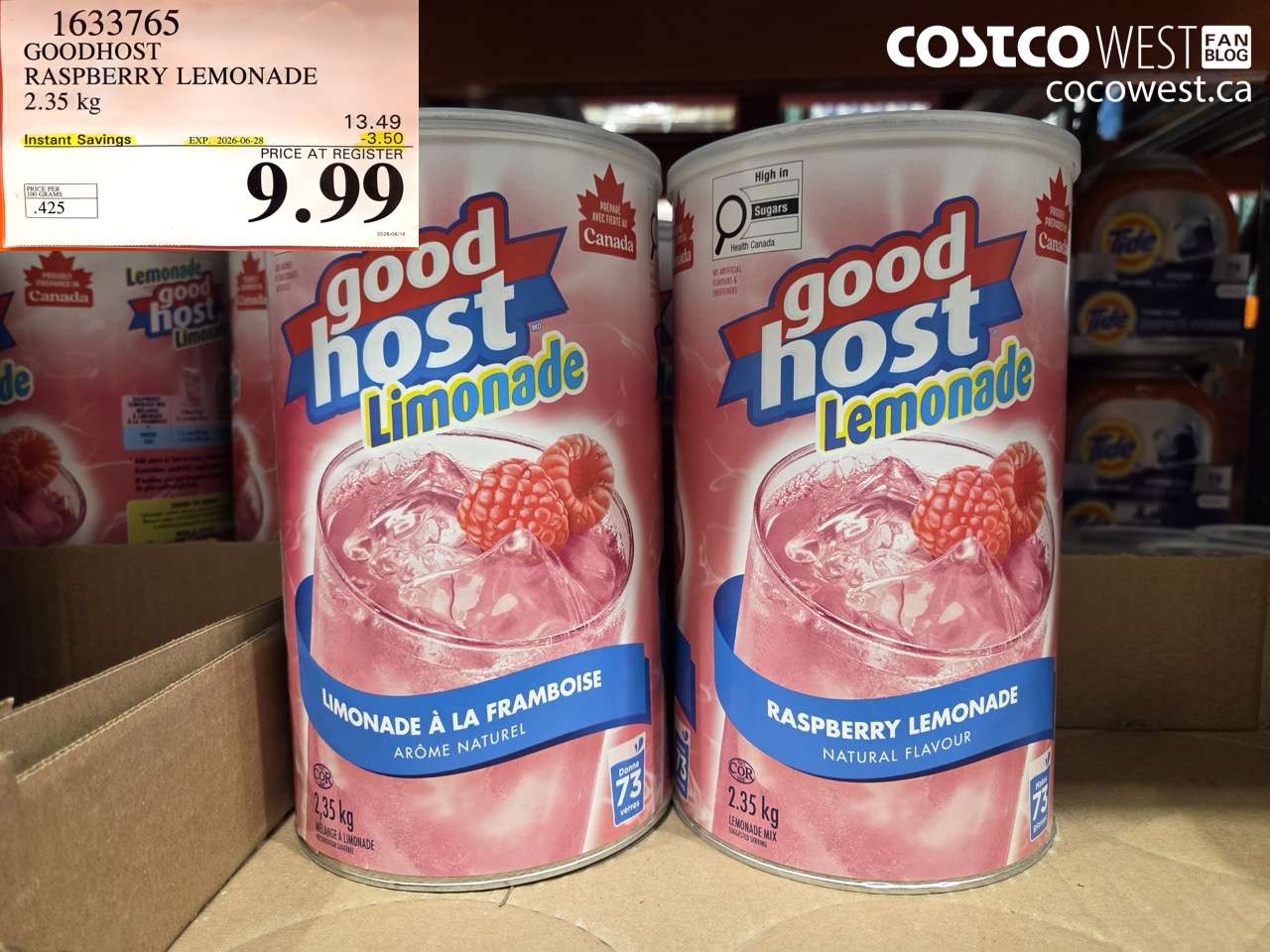 1633765 GOODHOST RASPBERRY LEMONADE 2.35 KG ($3.50 INSTANT SAVINGS EXPIRES ON 2026-06-28) $9.99