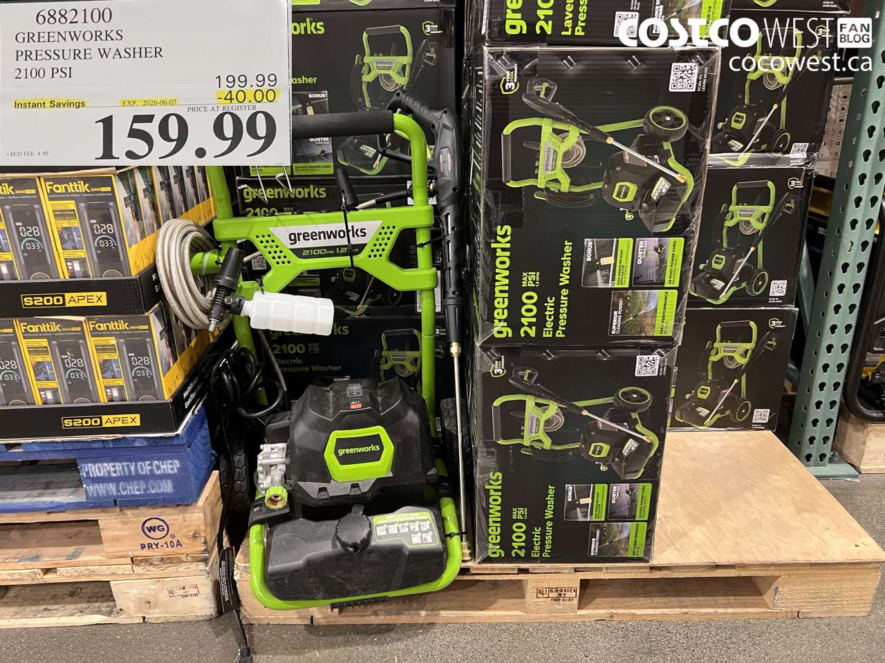 6882100 GREENWORKS PRESSURE WASHER 2100 PSI ($40.00 INSTANT SAVINGS EXPIRES ON 2026-06-07) $159.99
