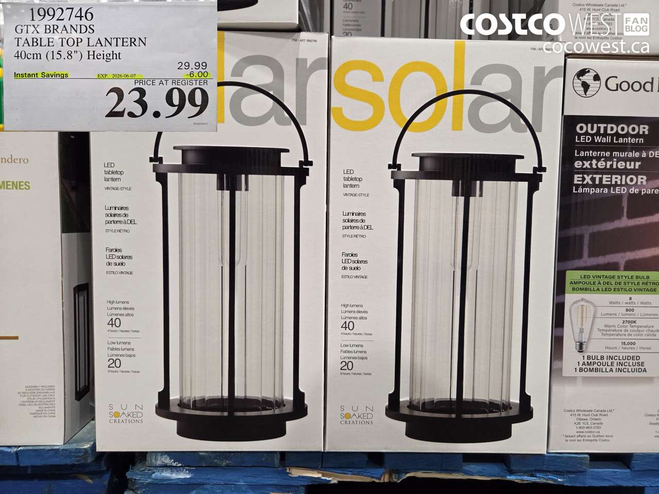 1992746 GTX BRANDS TABLE TOP LANTERN 40 CM (15.8