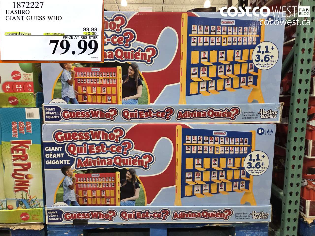 1872227 HASBRO GIANT GUESS WHO ($20.00 INSTANT SAVINGS EXPIRES ON 2026-07-05) $79.99