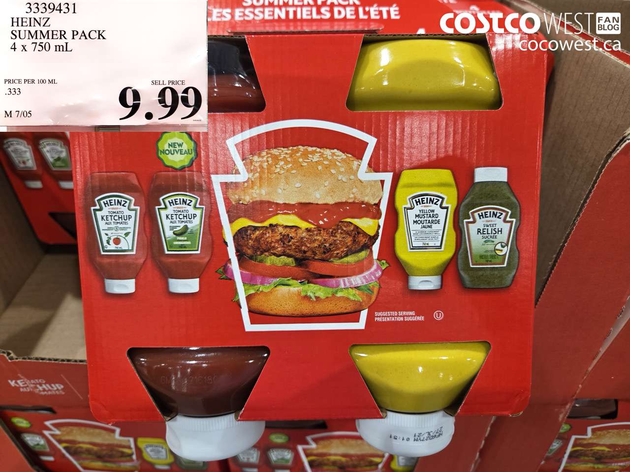 3339431 HEINZ SUMMER PACK 4 X 750 ML $9.99