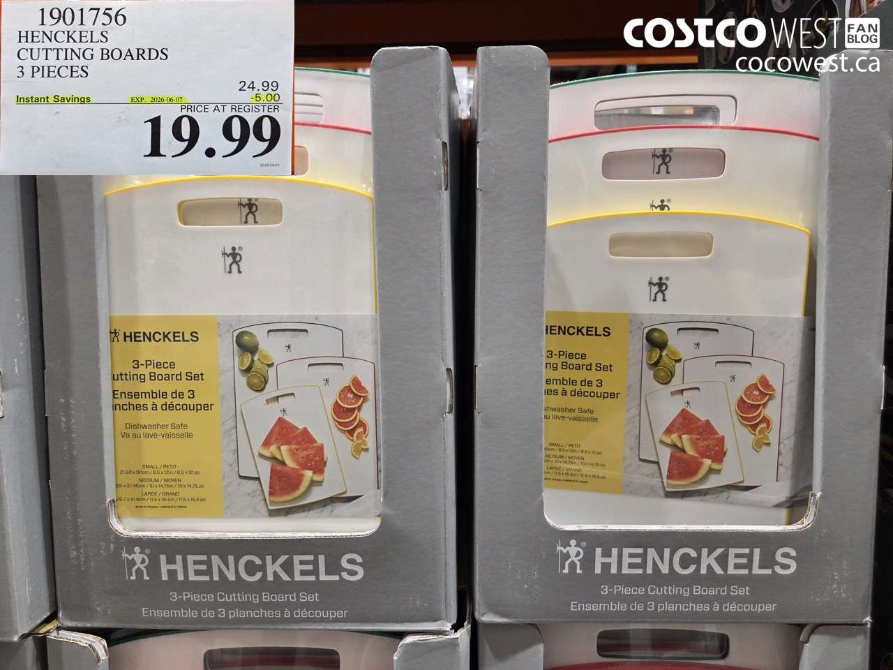 1901756 HENCKELS CUTTING BOARDS 3 PIECES ($5.00 INSTANT SAVINGS EXPIRES ON 2026-06-07) $19.99