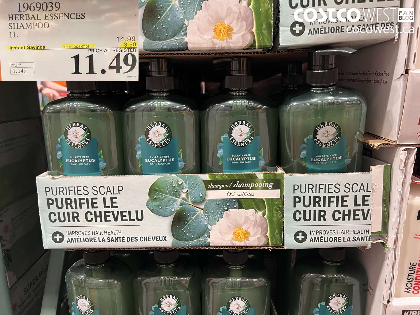 1969039 HERBAL ESSENCES SHAMPOO 1L ($3.50 INSTANT SAVINGS EXPIRES ON 2026-07-05) $11.49