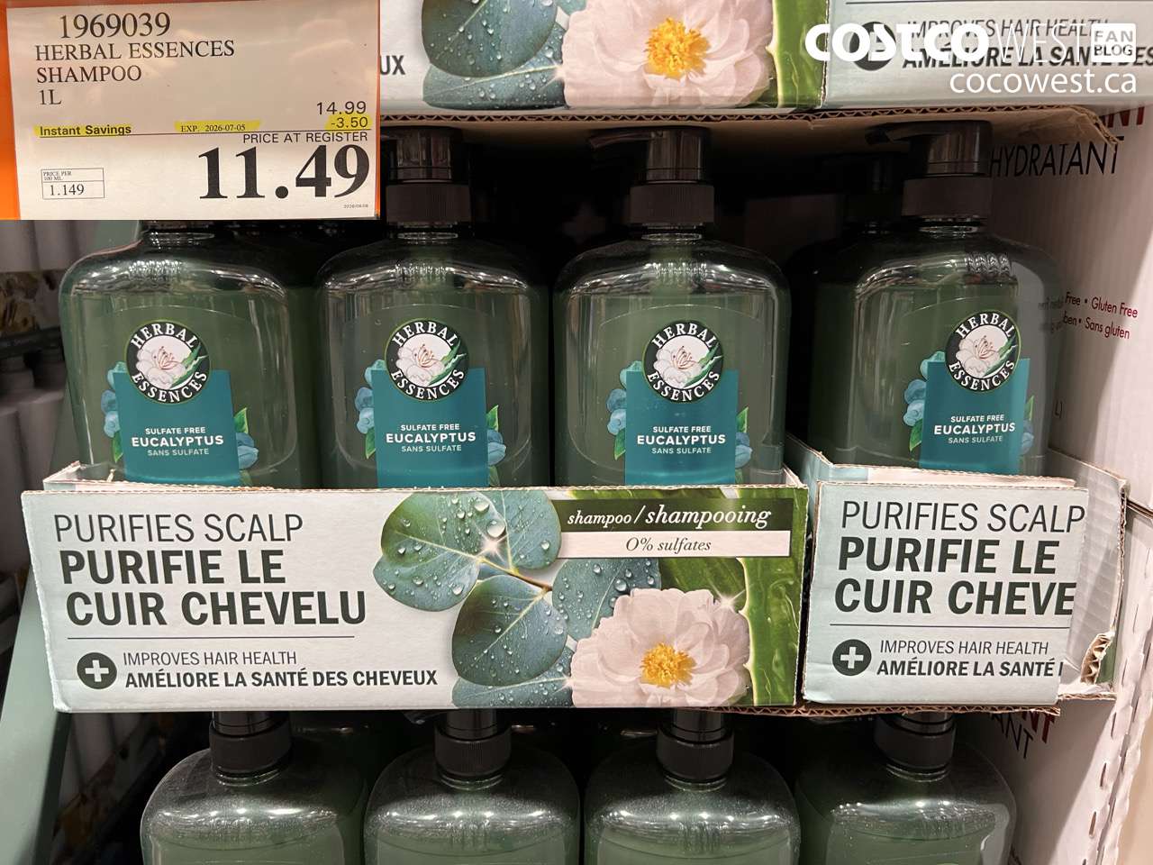 1969039 HERBAL ESSENCES SHAMPOO 1L ($3.50 INSTANT SAVINGS EXPIRES ON 2026-07-05) $11.49
