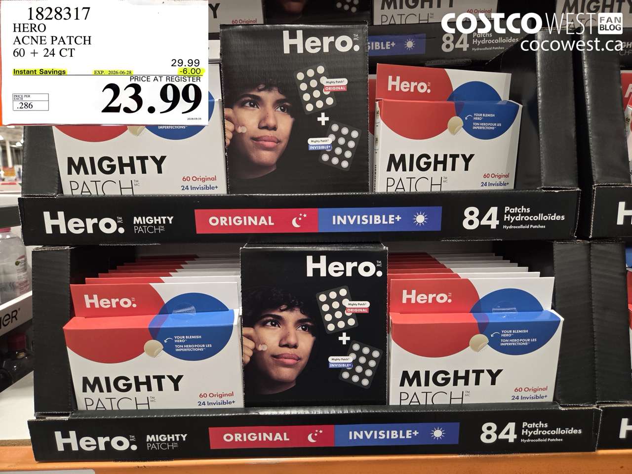 1828317 HERO ACNE PATCH 60 + 24 CT ($6.00 INSTANT SAVINGS EXPIRES ON 2026-06-28) $23.99