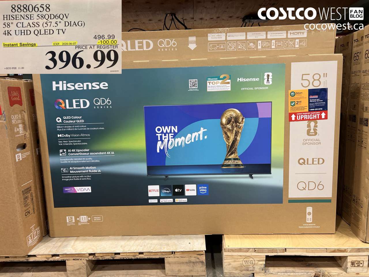 8880658 HISENSE 58QD6QV 58