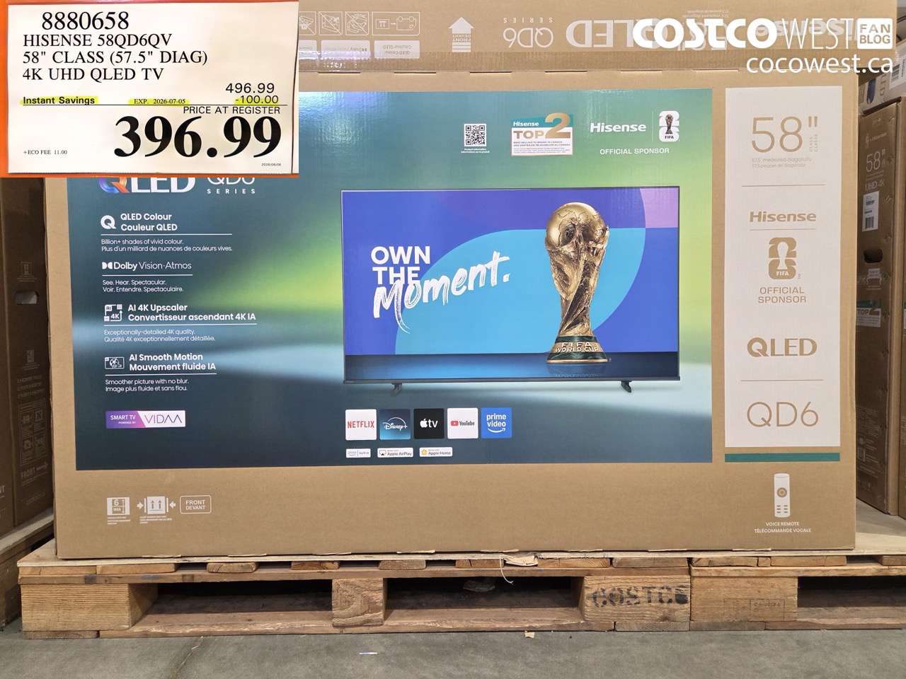 8880658 HISENSE 58QD6QV 58