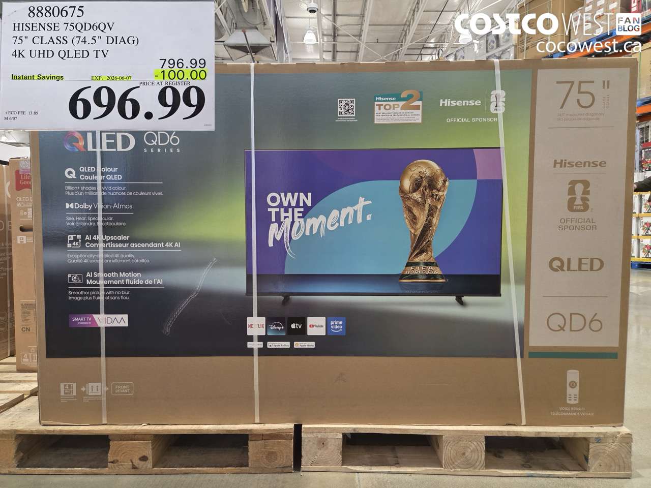 8880675 HISENSE 75QD6QV 75