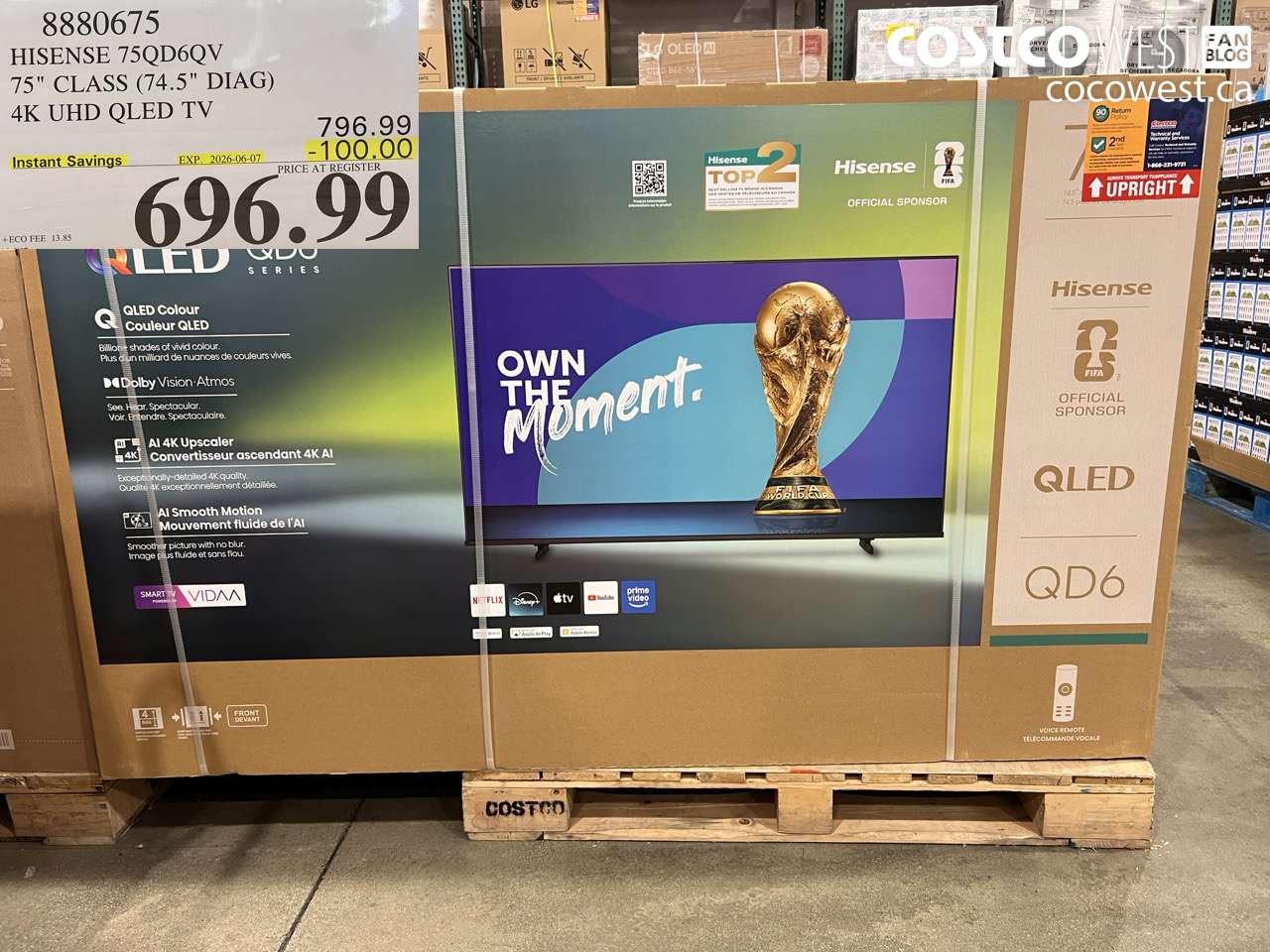 8880675 HISENSE 75QD6QV 75
