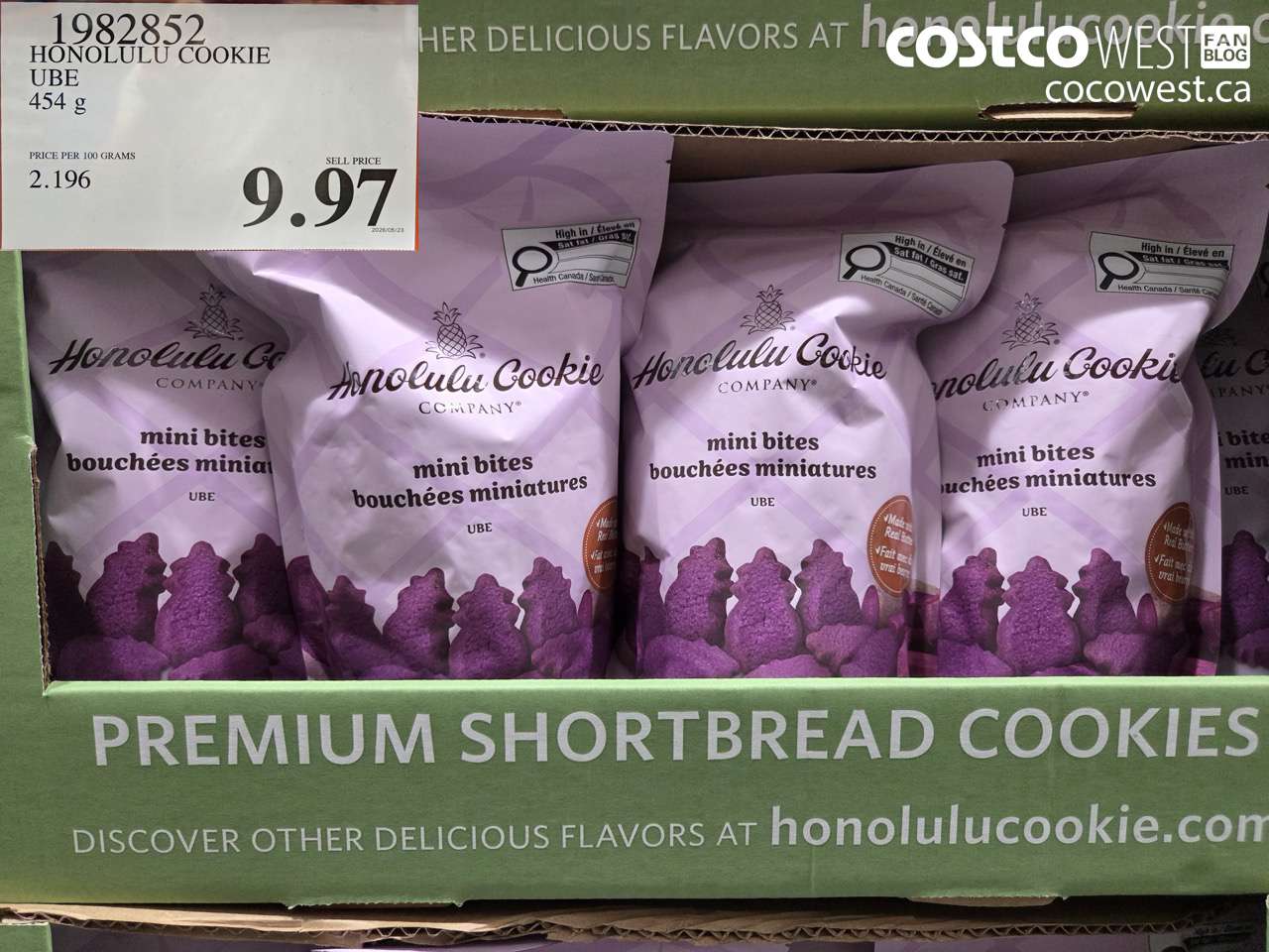 1982852 HONOLULU COOKIE UBE 454 G $9.97