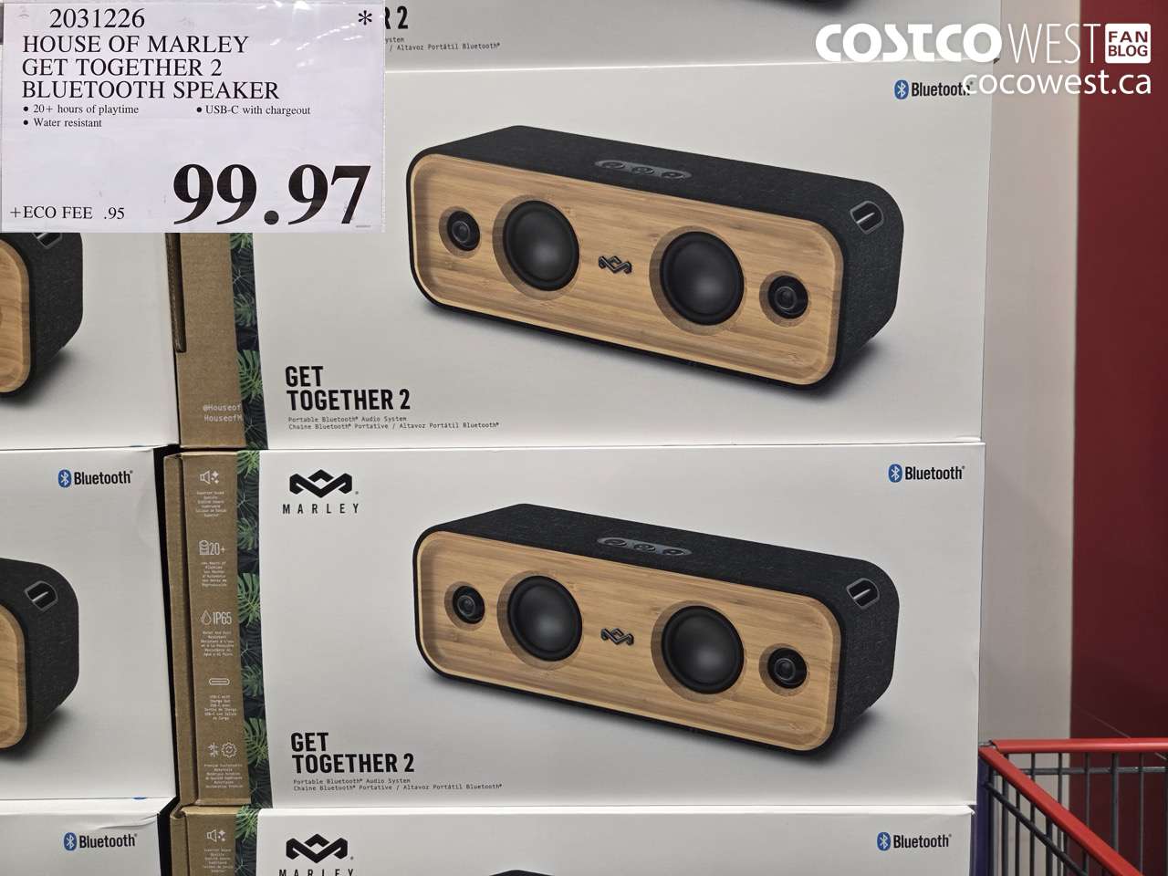 2031226 HOUSE OF MARLEY GET TOGETHER 2 BLUETOOTH SPEAKER $99.97