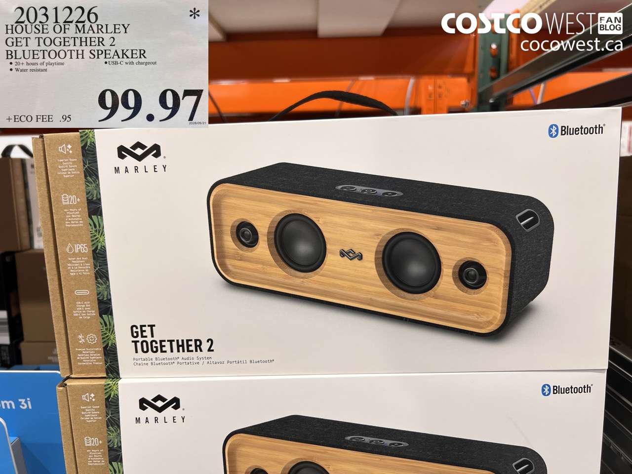 2031226 HOUSE OF MARLEY GET TOGETHER 2 BLUETOOTH SPEAKER $99.97