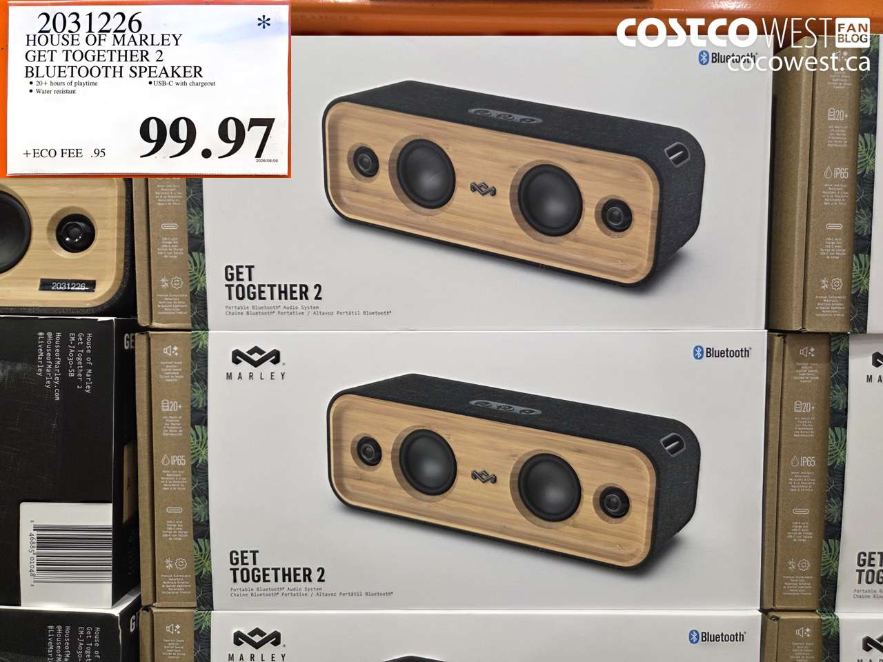 2031226 HOUSE OF MARLEY GET TOGETHER 2 BLUETOOTH SPEAKER $99.97