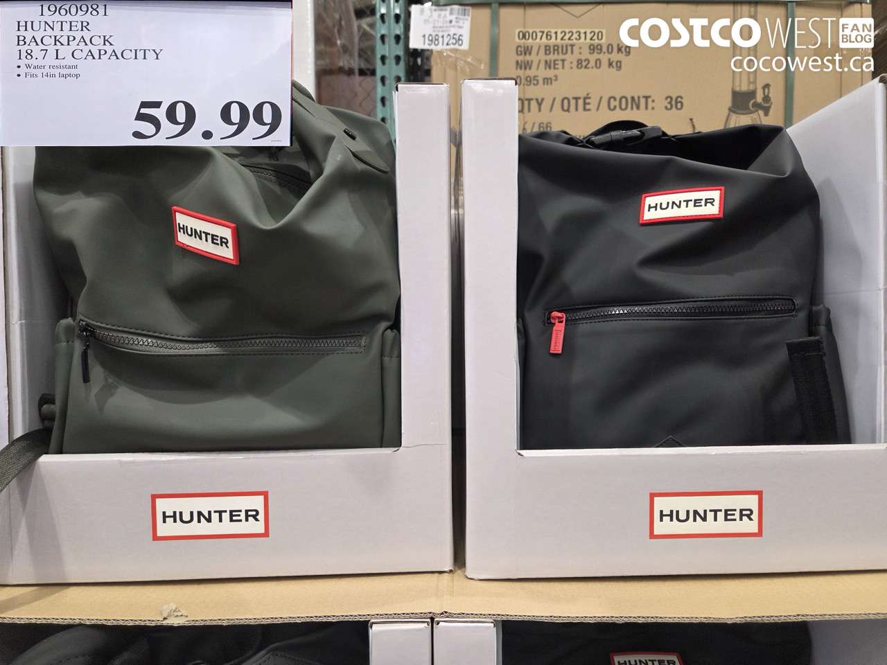 1960981 HUNTER BACKPACK 18.7 L CAPACITY $59.99