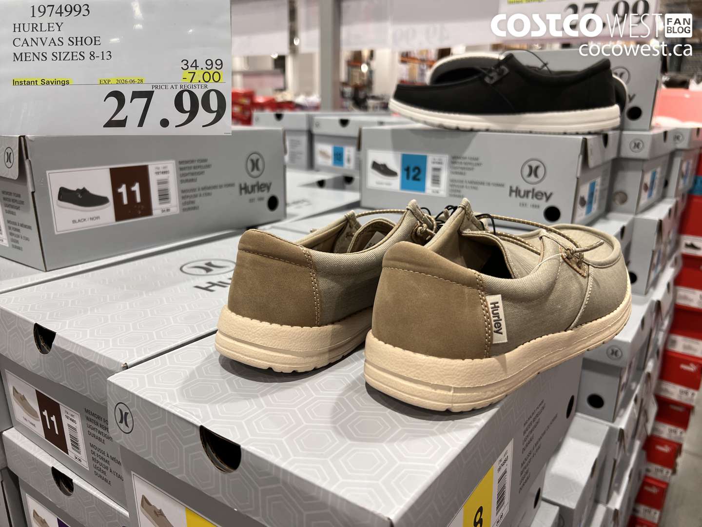 1974993 HURLEY CANVAS SHOE MENS SIZES 8-13 ($7.00 INSTANT SAVINGS EXPIRES ON 2026-06-28) $27.99