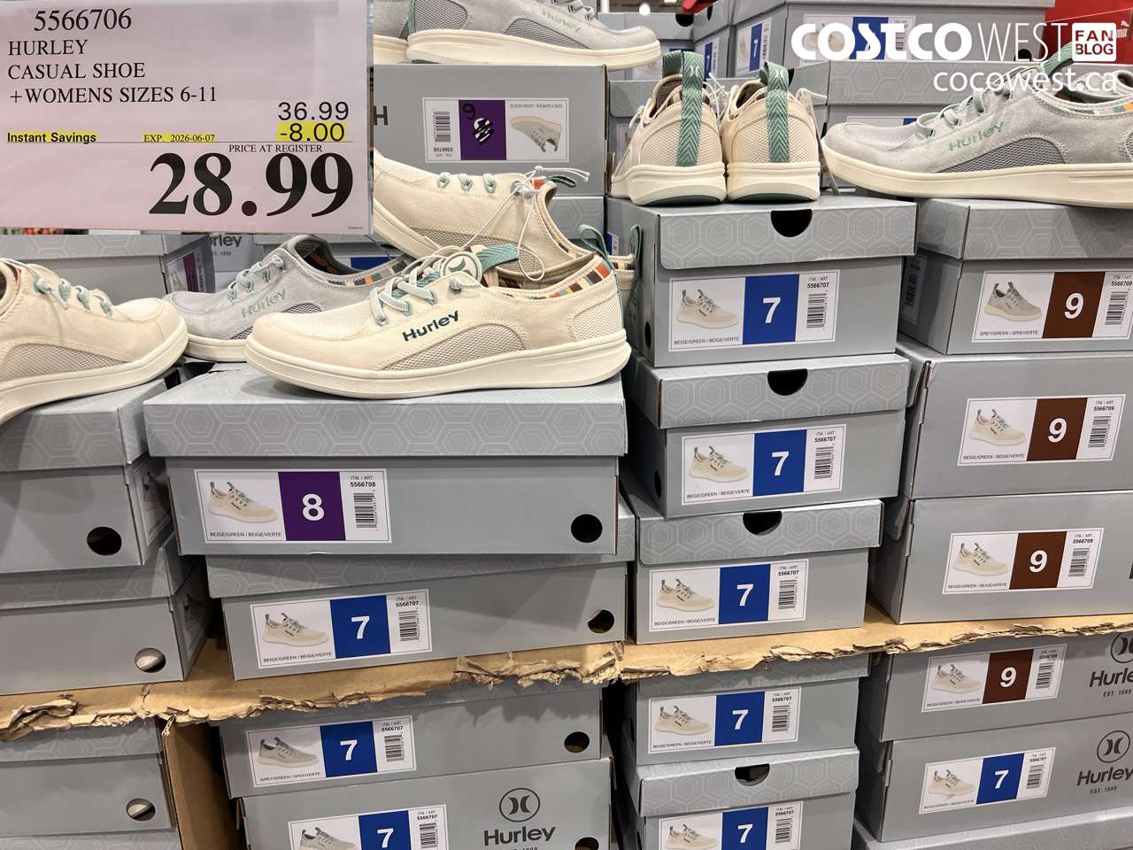 5566706 HURLEY CASUAL SHOE WOMENS SIZES 6-11 ($8.00 INSTANT SAVINGS EXPIRES ON 2026-06-07) $28.99