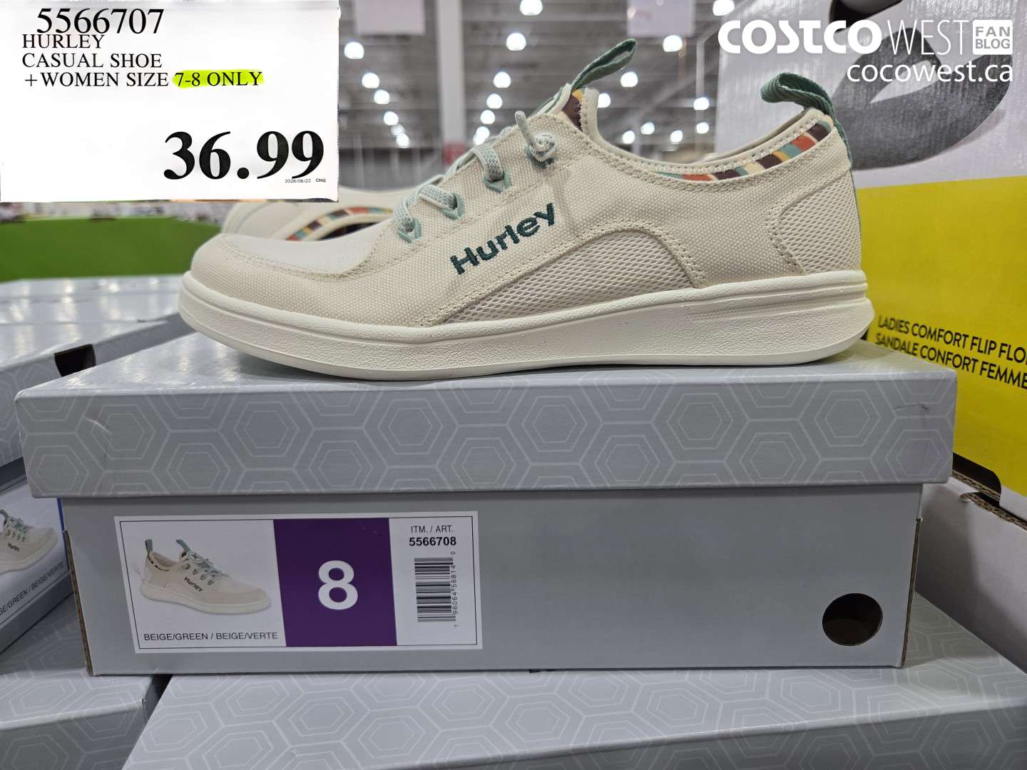5566707 HURLEY CASUAL SHOE WOMEN SIZE 7-8 ONLY $36.99