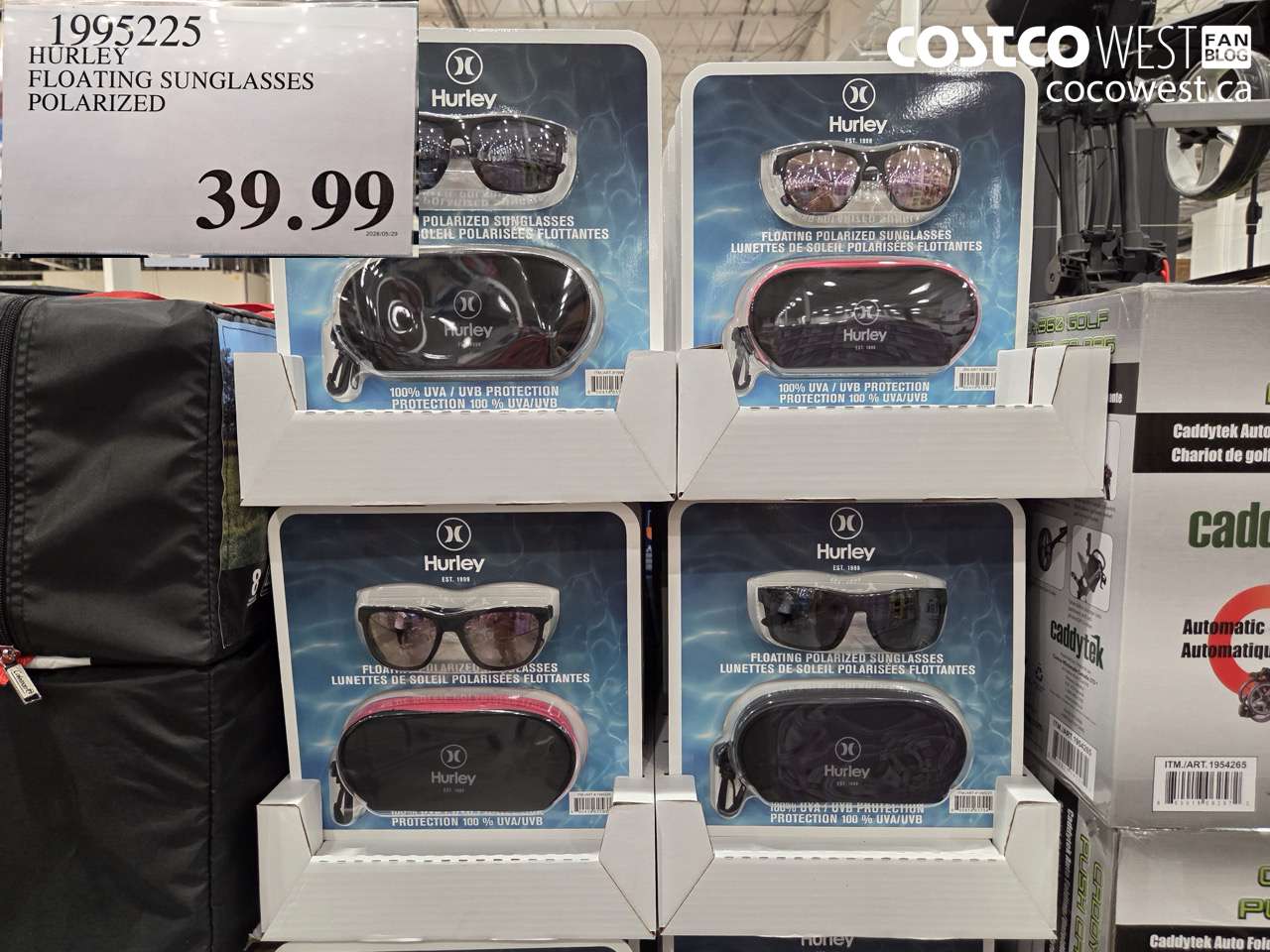 1995225 HURLEY FLOATING SUNGLASSES POLARIZED $39.99