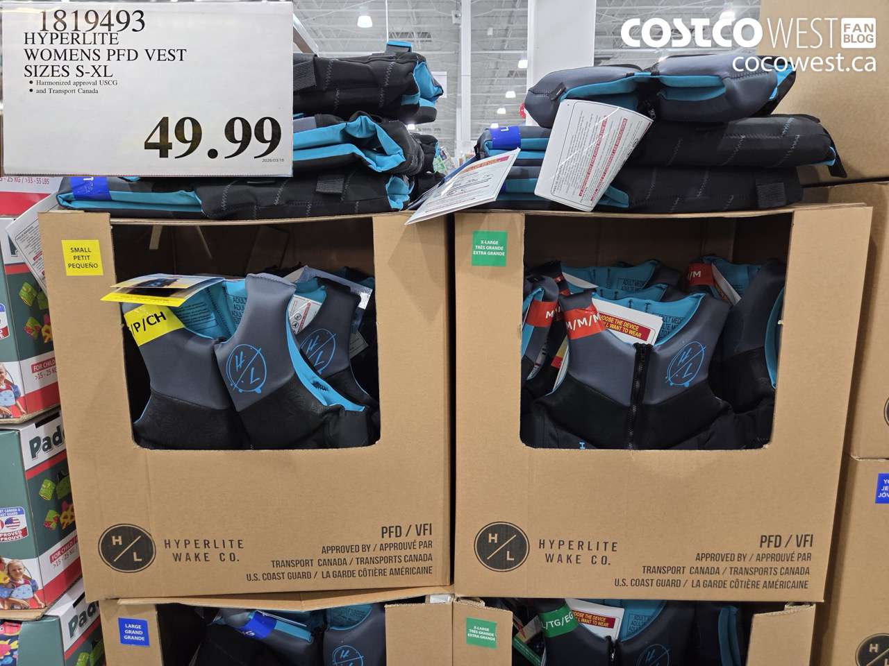 1819493 HYPERLITE WOMENS PFD VEST SIZES S-XL $49.99