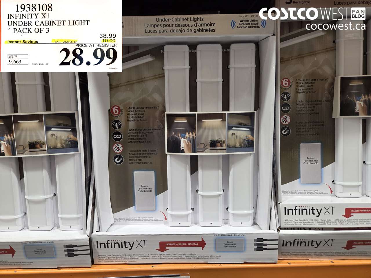 1938108 INFINITY X1 UNDER CABINET LIGHT PACK OF 3 ($10.00 INSTANT SAVINGS EXPIRES ON 2026-06-29) $28.99