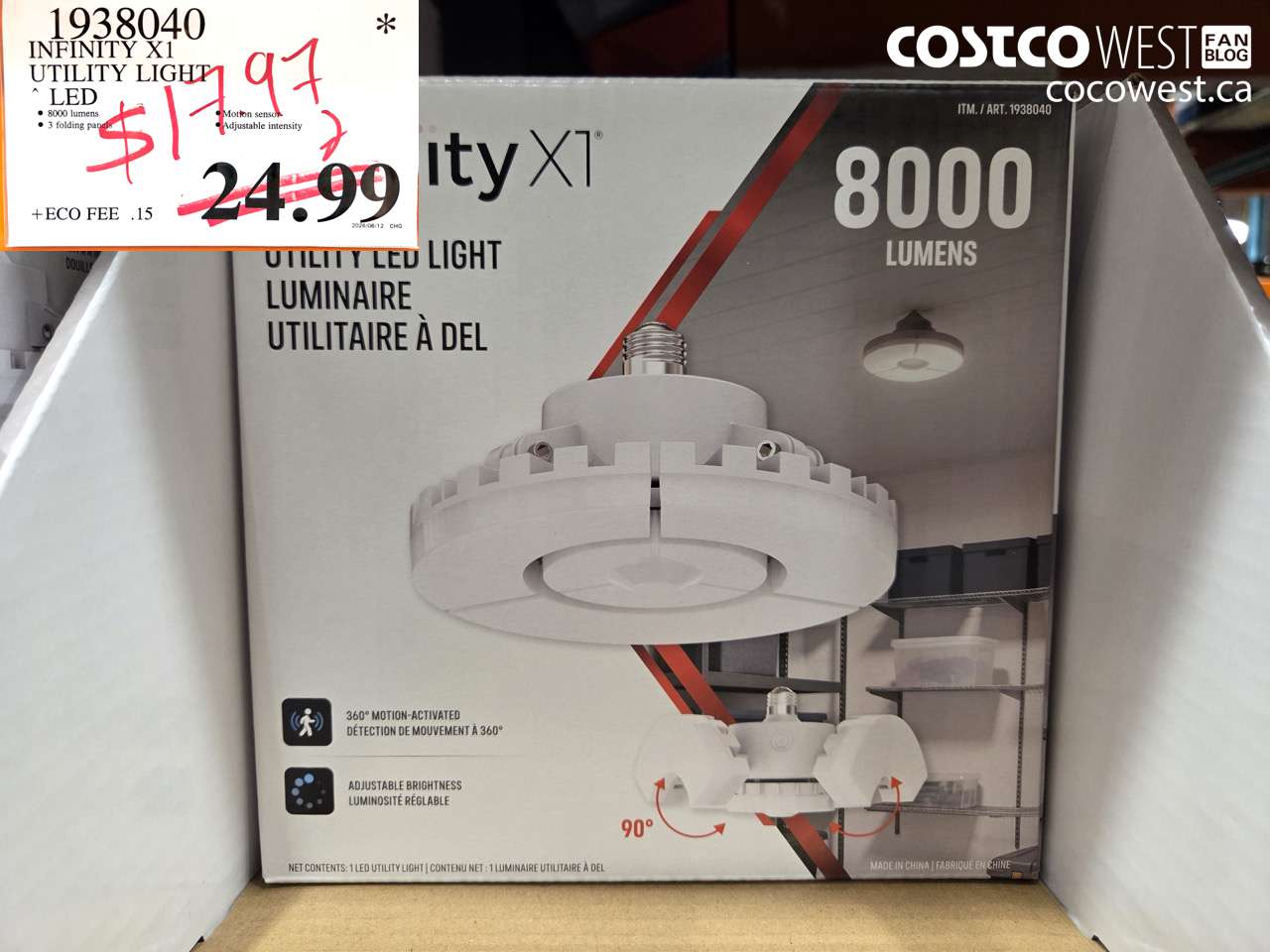 1938040 INFINITY X1 UTILITY LIGHT LED $17.97