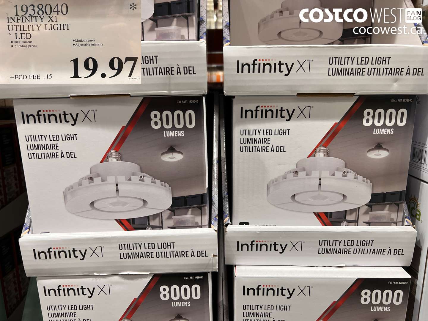 1938040 INFINITY X1 UTILITY LIGHT LED $19.97