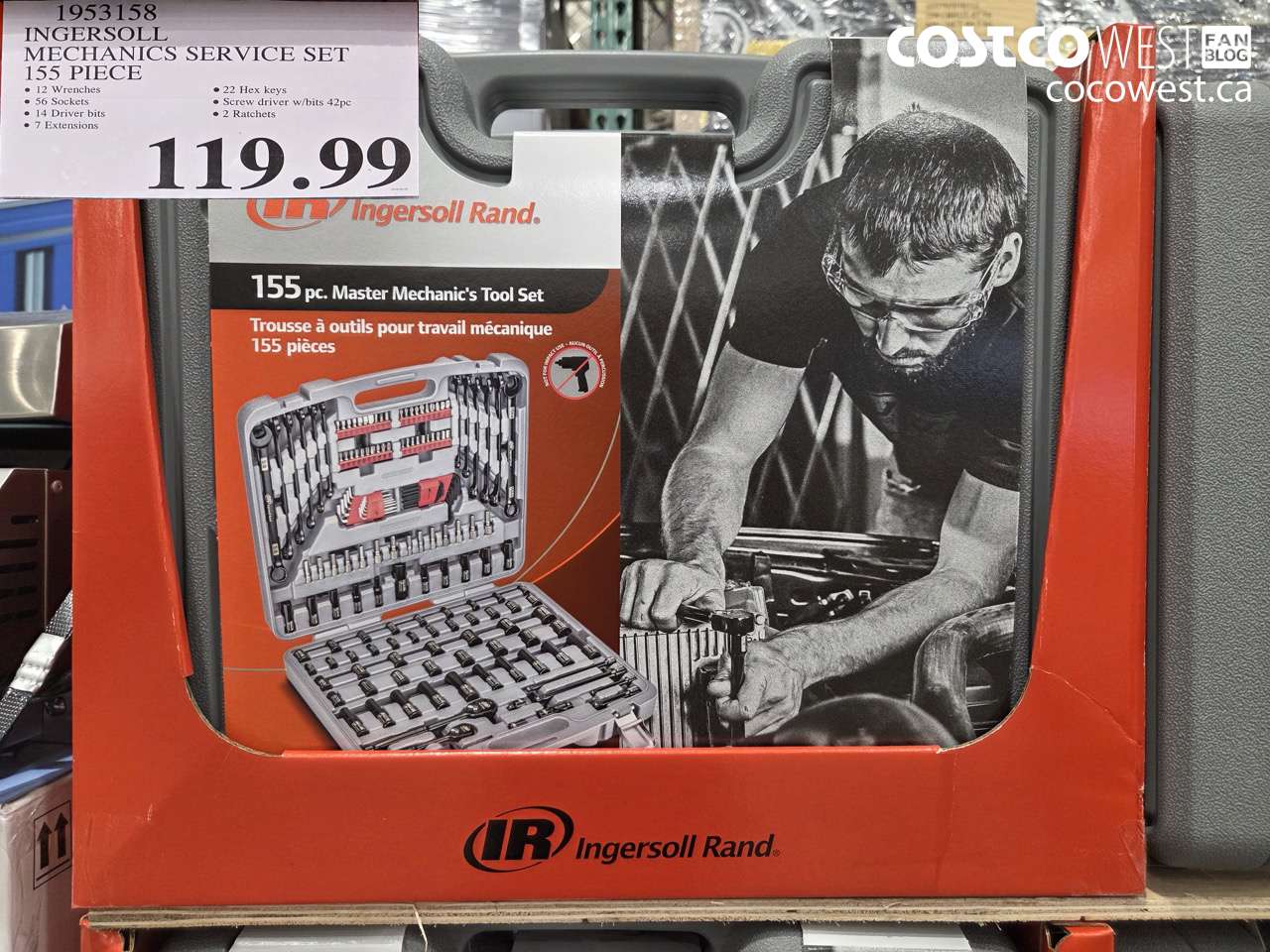 1953158 INGERSOLL MECHANICS SERVICE SET 155 PIECE $119.99