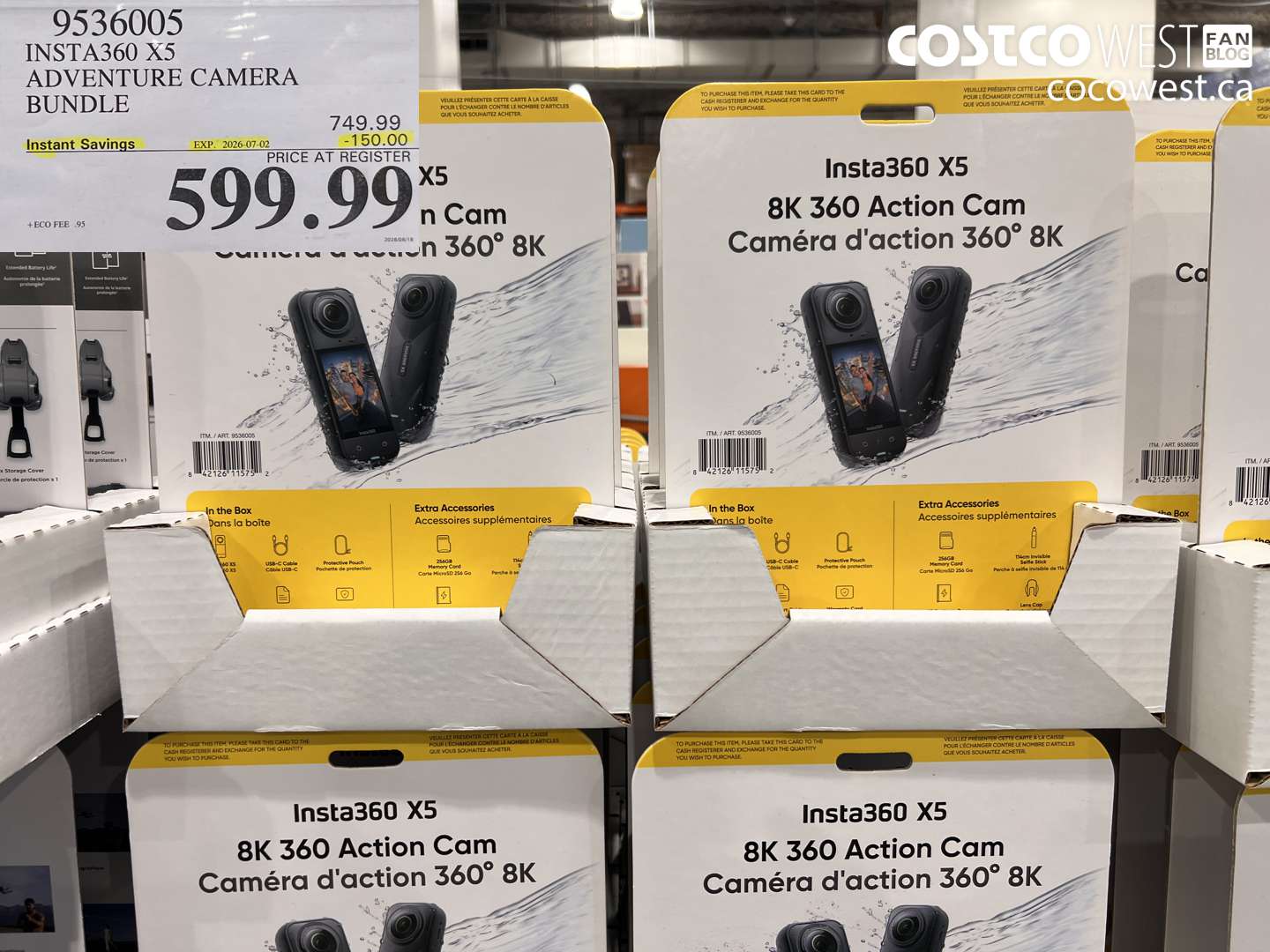 9536005 INSTA360 X5 ADVENTURE CAMERA BUNDLE ($150.00 INSTANT SAVINGS EXPIRES ON 2026-07-02) $599.99