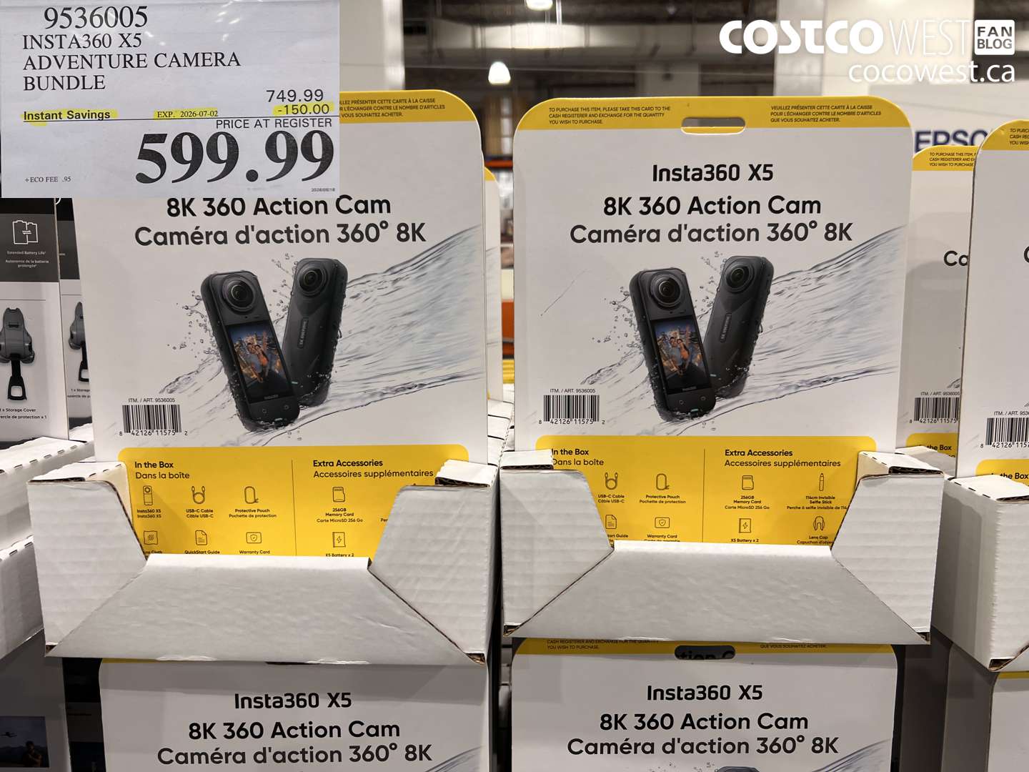 9536005 INSTA360 X5 ADVENTURE CAMERA BUNDLE ($150.00 INSTANT SAVINGS EXPIRES ON 2026-07-02) $599.99
