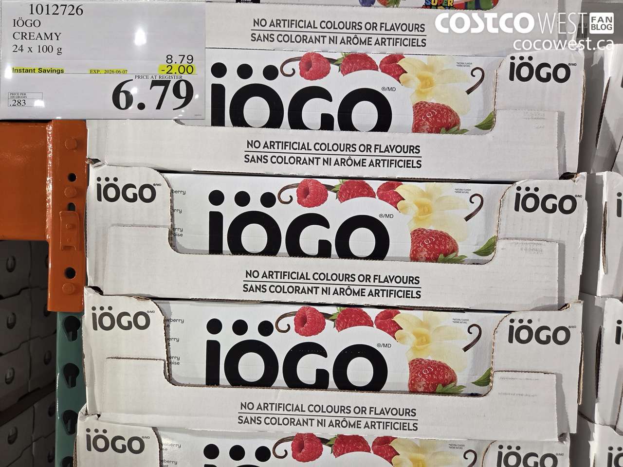 1012726 IÖGO CREAMY 24 X 100 G ($2.00 INSTANT SAVINGS EXPIRES ON 2026-06-07) $6.79