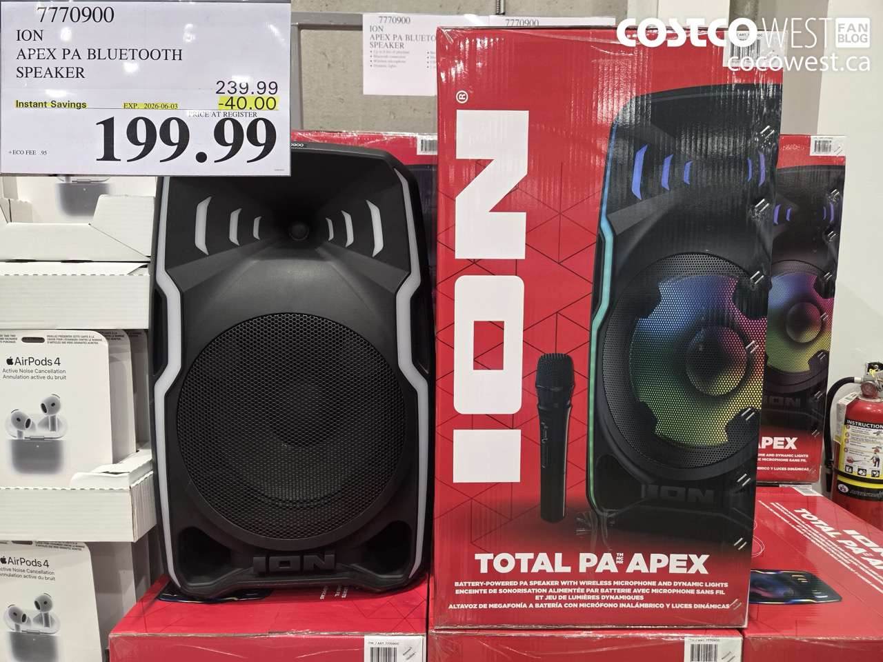 7770900 ION APEX PA BLUETOOTH SPEAKER ($40.00 INSTANT SAVINGS EXPIRES ON 2026-06-03) $199.99