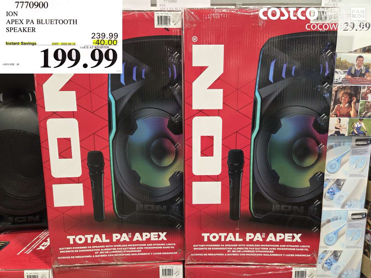 7770900 ION APEX PA BLUETOOTH SPEAKER ($40.00 INSTANT SAVINGS EXPIRES ON 2026-06-18) $199.99
