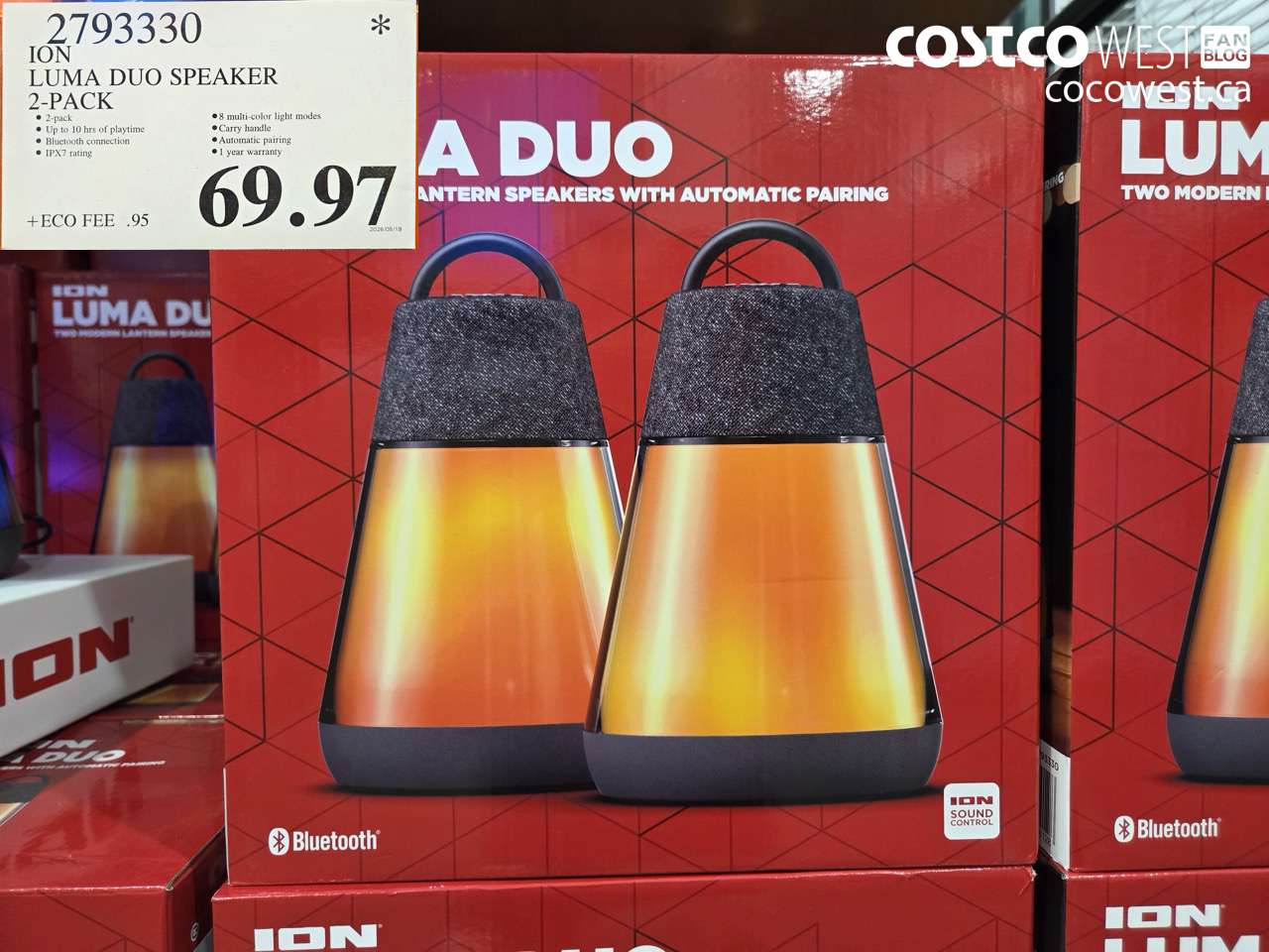 2793330 ION LUMA DUO SPEAKER 2-PACK $69.97