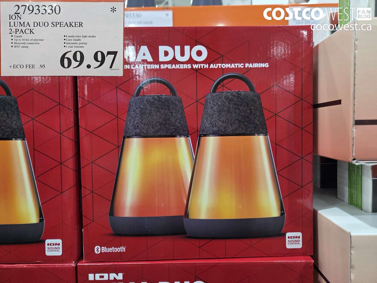 2793330 ION LUMA DUO SPEAKER 2-PACK $69.97