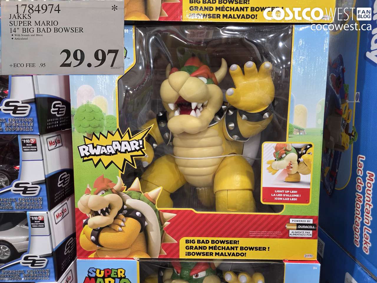 1784974 JAKKS SUPER MARIO 14 IN BIG BAD BOWSER $29.97
