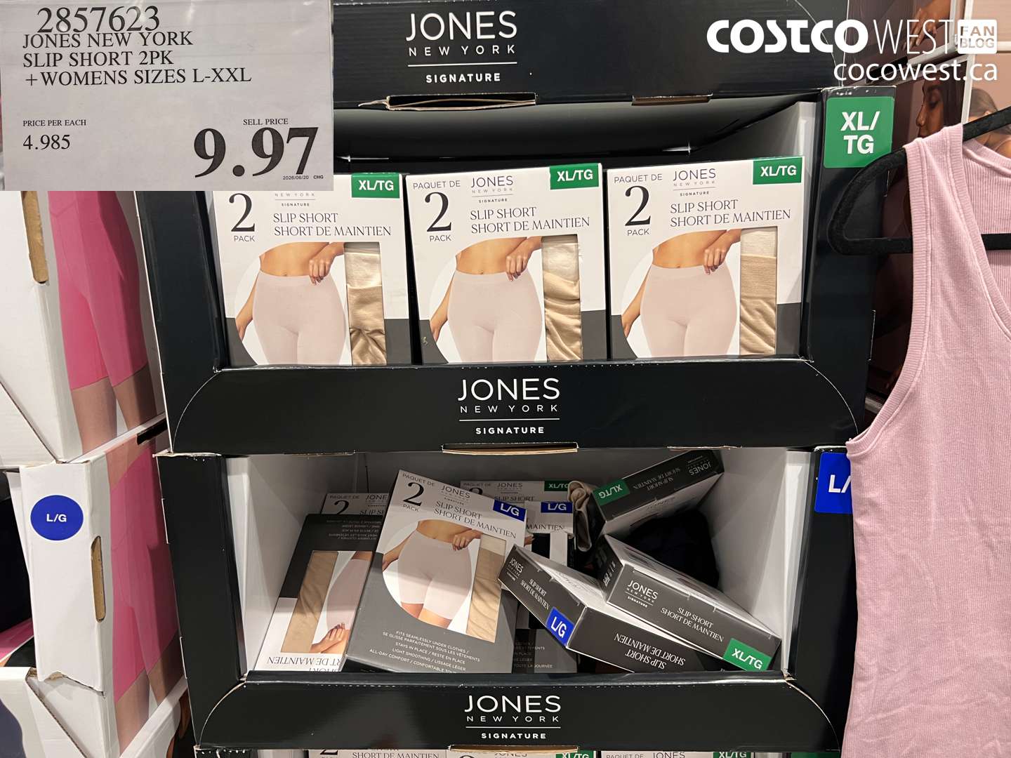 2857623 JONES NEW YORK SLIP SHORT 2PK WOMENS SIZES L-XXL $9.97